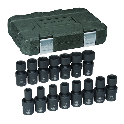Sockets | GearWrench 84939N 15-Piece 1/2 in. Drive 6-Point Metric Universal Impact Socket Set image number 0