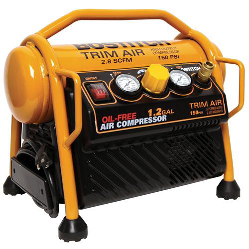 Portable Air Compressors | Factory Reconditioned Bostitch CAP1512-OF-R Trim Air 1.5 HP 1.2 Gallon Oil-Free Hand Carry Air Compressor image number 0