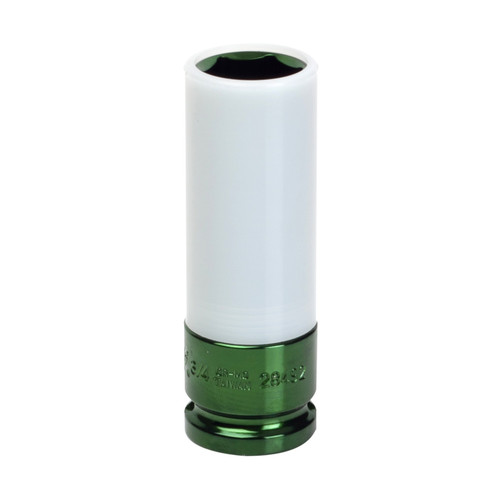 Impact Sockets | Sunex 28492 1/2 in. Drive 3/4 in. SAE Extra Thin Wall Deep Wheel Protector Impact Socket (Light Green) image number 0