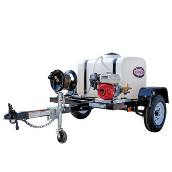 OUTDOOR TOOLS AND EQUIPMENT | Simpson 95000 Trailer 3200 PSI 2.8 GPM Cold Water Mobile Washing System Powered by HONDA
