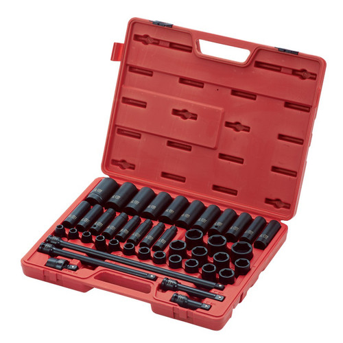 Bits and Bit Sets | Sunex 2569 43-Piece 1/2 in. Drive Metric Master Impact Socket Set image number 0