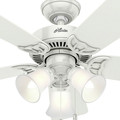 Ceiling Fans | Hunter 51010 42 in. Southern Breeze White Ceiling Fan with Light image number 8