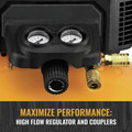 Portable Air Compressors | Bostitch BTFP02012 0.8 HP 6 Gallon Oil-Free Pancake Air Compressor image number 4