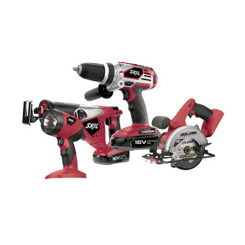 Combo Kits | Factory Reconditioned SKILSAW 2895LI-20-RT 18V Lithium-Ion 4-Tool Combo Kit image number 0