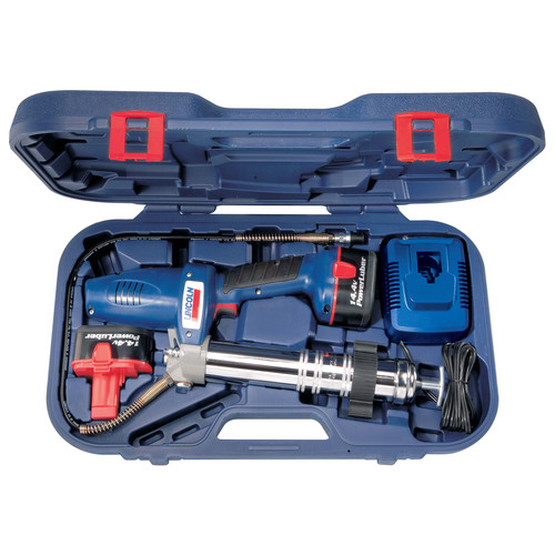 Grease Guns | Lincoln Industrial 1444 PowerLuber 14.4V Cordless Two-Speed Grease Gun Kit image number 0
