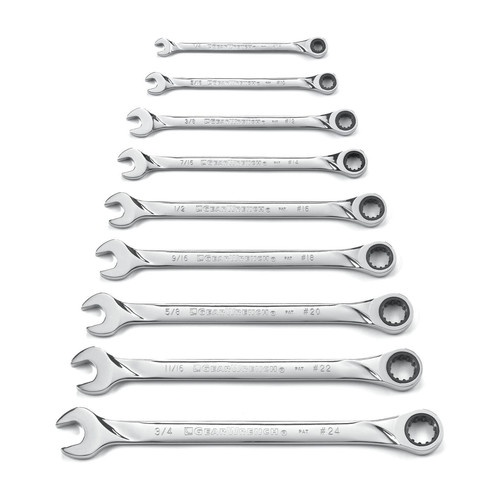 Combination Wrenches | GearWrench 85598 9 pc xl spline combination ratcheting wrench set image number 0