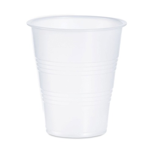  | Dart Y7 High-Impact 7 oz. Polystyrene Plastic Cold Cups - Translucent (25/Carton) image number 0
