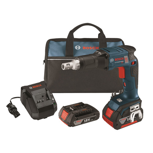 Screw Guns | Bosch SGH182-03 18V Cordless Lithium-Ion Brushless Drywall Screwgun with 2 Batteries image number 0