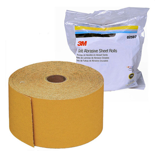 Grinding, Sanding, Polishing Accessories | 3M 2597 Stikit Gold Sheet Roll 2-3/4 in. x 30 yd. P120A image number 0