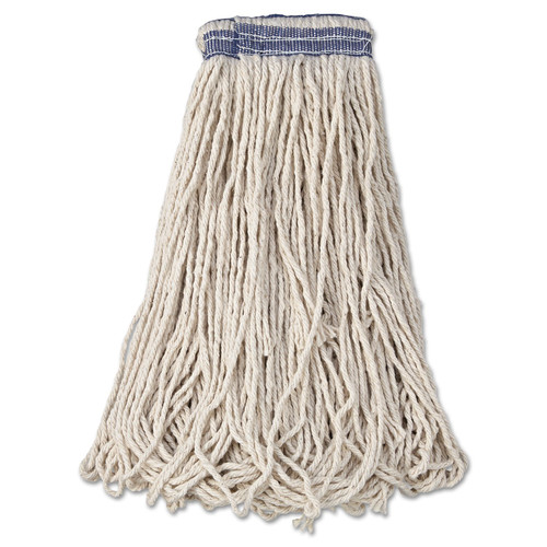 Mops | Rubbermaid E138 24 oz. Universal Headband Cotton Mop Head (6-Pack) image number 0