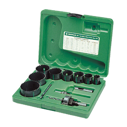 Hole Saws | Greenlee 50034804 11-Piece Bi-Metal Hole Saw Kit for 3/4 in. to 2-1/2 in. Conduit image number 0