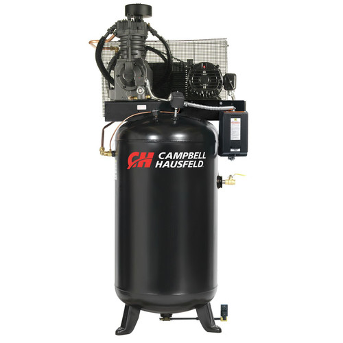 Stationary Air Compressors | Campbell Hausfeld CE7051FP 5 HP Two-Stage 80 Gallon Oil-Lube 3 Phase Fully Packaged Stationary Vertical Air Compressor image number 0