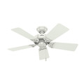 Ceiling Fans | Hunter 51010 42 in. Southern Breeze White Ceiling Fan with Light image number 1