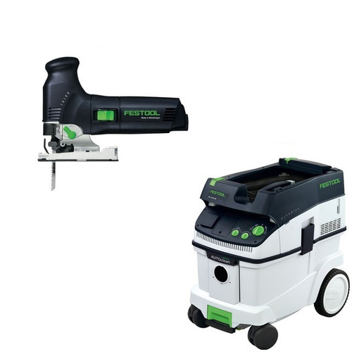 Jig Saws | Festool PS 300 EQ Trion Barrel Grip Jigsaw with CT 36 AC 9.5 Gallon Mobile Dust Extractor image number 0