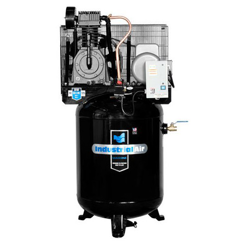 Stationary Air Compressors | Industrial Air IV5016055 5 HP 230V 60 Gallon Baldor Industrial Vertical Stationary Air Compressor image number 0