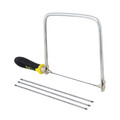 Hand Saws | Stanley 15-106A 6-3/8 in. Coping Saw Carded with 3 Blades image number 0