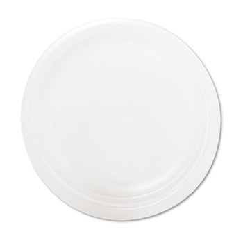  | Dart 9PWQR 9 in. Diameter Quiet Classic Laminated Foam Dinnerware Plate - White (125/Pack)