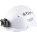 Hard Hats | Klein Tools 60150 Vented-Class C Safety Helmet with Rechargeable Headlamp - White image number 1