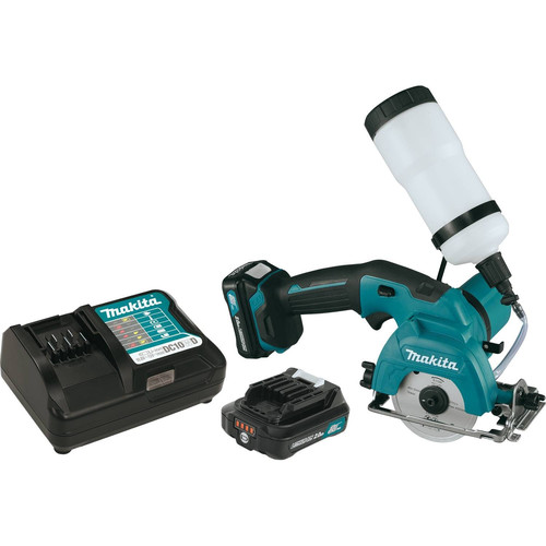 Tile Saws | Makita CC02R1 12V max 2.0 Ah CXT Cordless Lithium-Ion 3-3/8 in. Tile/Glass Saw Kit image number 0
