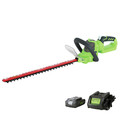 Hedge Trimmers | Greenworks 22132A 24V Lithium-Ion 22 in. Dual Action Electric Hedge Trimmer image number 0