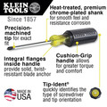 Screwdrivers | Klein Tools 85076 7-Piece Slotted and Phillips Screwdriver Set with Non-Slip Cushion-Grip Handles and Tip-Ident image number 1