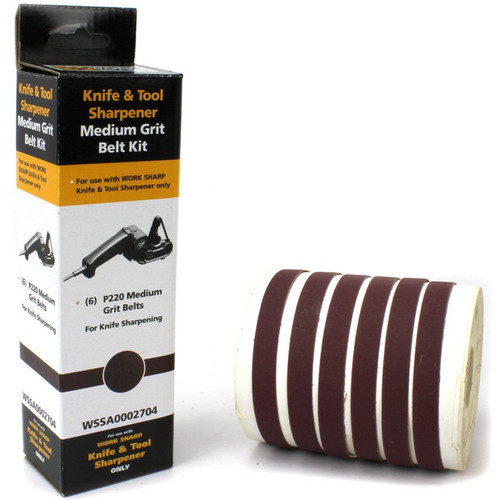 Sharpener Accessories | Work Sharp WSSA0002704 P220 Ceramic Oxide Tool and Knife Sharpening Belt Kit for WSKTS (6-Pack) image number 0