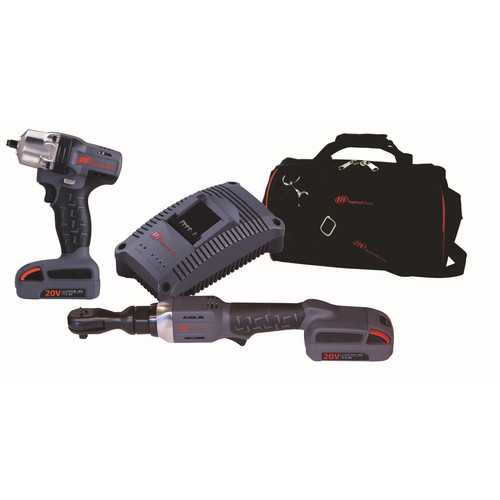 Combo Kits | Ingersoll Rand IQV20-203 20V Cordless Lithium-Ion Ratchet and Compact Impact Wrench Combo Kit image number 0