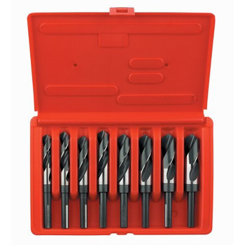 POWER TOOLS | Irwin Hanson 90108 8-Piece 1/2 in. Reduced Shank Siler & Deming Fractional Drill Bit Set