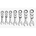 Ratcheting Wrenches | GearWrench 9570 7-Piece SAE Stubby Flex Head Combination Ratcheting Wrench Set image number 0