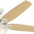 Ceiling Fans | Hunter 53362 56 in. Builder Great Room Snow White Ceiling Fan with Light image number 5