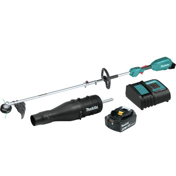 PRODUCTS | Makita XUX02SM1X3 18V LXT Brushless Lithium-Ion Cordless Couple Shaft Power Head Kit with 13 in. String Trimmer and Blower Attachments (4 Ah)