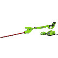 Hedge Trimmers | Greenworks 22242 G 24 24V Cordless Lithium-Ion 18 in. XR Dual Action Hedge Trimmer image number 2