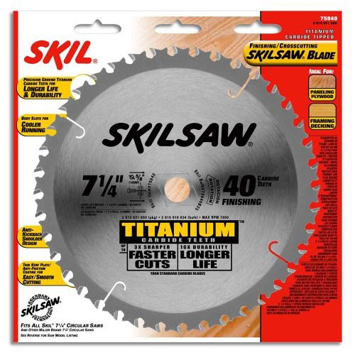 Blades | SKILSAW 75940 7-1/4 in. 40-Tooth Titanium Finishing Blade image number 0