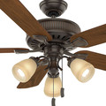 Ceiling Fans | Casablanca 54006 54 in. Ainsworth Gallery 3 Light Onyx Bengal Ceiling Fan with Light image number 4