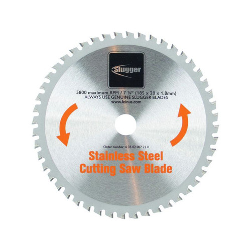 Circular Saw Accessories | Fein 63502007220 Slugger 7-1/4 in. Stainless Steel Cutting Saw Blade image number 0