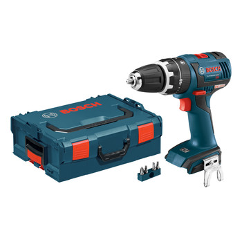 Bosch HDS182BL 18V Cordless Lithium-Ion 1\/2 in. Brushless Compact Tough Hammer Drill Driver (Bare Tool) with L-BOXX 2 Case & ExactFit Insert Tray