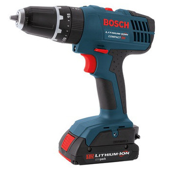 Bosch HDB180-02-RT 18V 1.3 Ah Cordless Lithium-Ion 3\/8 in. Hammer Drill Driver Kit with Contractor Bag