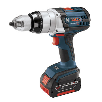 Bosch HDH181-01-RT 18V Cordless Lithium-Ion Brute Tough 1\/2 in. Hammer Drill Driver with 2 Fat Pack HC Batteries