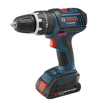 Bosch HDS180-03-RT 18V Cordless Lithium-Ion Compact Tough 1\/2 in. Hammer Drill Driver with 2 Batteries