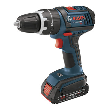 Bosch HDS181-01-RT 18V Cordless Lithium-Ion Compact Tough 1\/2 in. Hammer Drill Driver with 2 Fat Pack HC Batteries