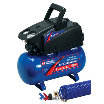 Campbell Hausfeld FP2048 0.8 HP 2 Gallon Oil-Free Air Compressor with Inflation Kit Campbell Hausfeld FP2048 0.8 HP 2 Gallon Oil-Free Air Compressor with Inflation Kit