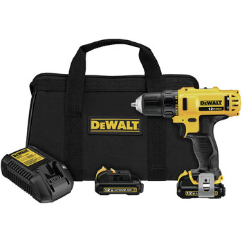 Dewalt DCD710S2 12V MAX Cordless Lithium-Ion 3\/8 in. Keyless Chuck Drill Driver Kit