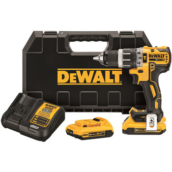 Dewalt DCD796D2 20V MAX XR 2.0 Ah Cordless Lithium-Ion 1\/2 in. Brushless Compact 3-Speed Hammer Drill Kit