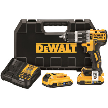 Dewalt DCD796D2BT 20V MAX XR Cordless Lithium-Ion 1\/2 in. Brushless Compact 3-Speed Hammer Drill Kit with 2.0 Ah Bluetooth Battery