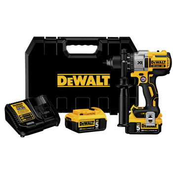 Dewalt DCD991P2 20V MAX 5.0 Ah XR Cordless Lithium-Ion Brushless 3-Speed 1\/2 in. Drill Driver Kit