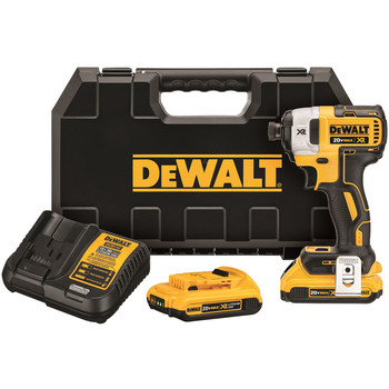 Dewalt DCF887D2 20V MAX XR 2.0 Ah Cordless Lithium-Ion 1\/4 in. Brushless Impact Driver Kit