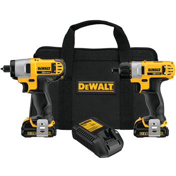 Dewalt DCK210S2 12V MAX Cordless Lithium-Ion 1\/4 in. Impact Driver and Screwdriver Combo Kit