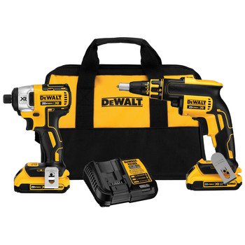 Dewalt DCK261D2 20V Max XR Cordless Lithium-Ion Brushless 2 Ah Screwgun and Impact Combo Kit