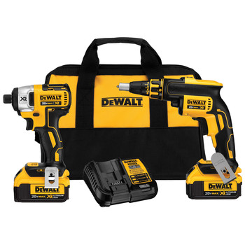 Dewalt DCK262M2 20V Max XR Cordless Lithium-Ion Brushless 4 Ah Screwgun and Impact Combo Kit