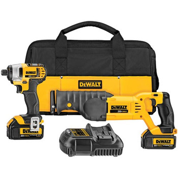 Dewalt DCK298L2 20V MAX Cordless Lithium-Ion 1\/4 in. Impact Driver and Reciprocating Saw Combo Kit